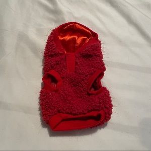 Curly fur hoodie for pets